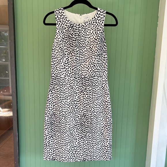 J. Crew Dresses & Skirts - J. Crew navy polkadot sheath work dress